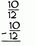 What is 10/12 - 10/12?