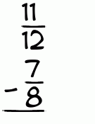 What is 11/12 - 7/8?