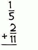 What is 1/5 + 2/11?