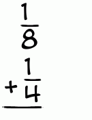 What is 1/8 + 1/4?