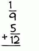 What is 1/9 + 5/12?