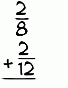 What is 2/8 + 2/12?