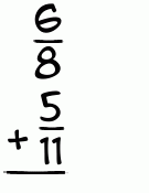 What is 6/8 + 5/11?