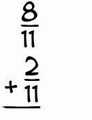 What is 8/11 + 2/11?