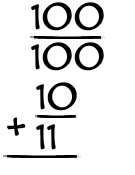 What is 100/100 + 10/11?