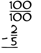 What is 100/100 - 2/5?
