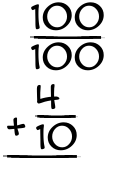 What is 100/100 + 4/10?
