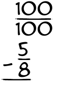 What is 100/100 - 5/8?