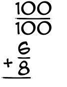 What is 100/100 + 6/8?