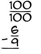 What is 100/100 - 6/9?