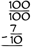 What is 100/100 - 7/10?