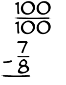 What is 100/100 - 7/8?