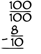 What is 100/100 - 8/10?