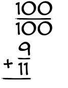 What is 100/100 + 9/11?