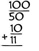 What is 100/50 + 10/11?
