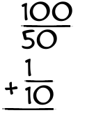 What is 100/50 + 1/10?