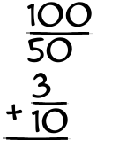 What is 100/50 + 3/10?