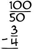 What is 100/50 - 3/4?