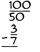 What is 100/50 - 3/7?