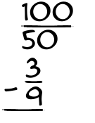 What is 100/50 - 3/9?