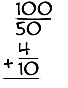 What is 100/50 + 4/10?