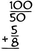 What is 100/50 + 5/8?