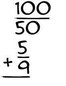 What is 100/50 + 5/9?