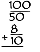 What is 100/50 + 8/10?