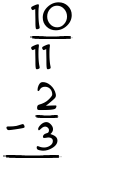 What is 10/11 - 2/3?