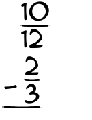 What is 10/12 - 2/3?