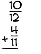 What is 10/12 + 4/11?