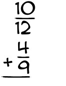 What is 10/12 + 4/9?