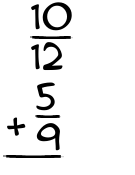 What is 10/12 + 5/9?