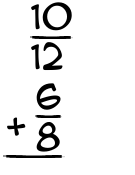 What is 10/12 + 6/8?