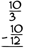What is 10/3 - 10/12?