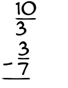 What is 10/3 - 3/7?