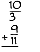 What is 10/3 + 9/11?