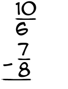 What is 10/6 - 7/8?