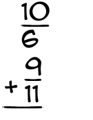 What is 10/6 + 9/11?