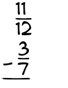 What is 11/12 - 3/7?