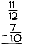 What is 11/12 - 7/10?