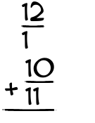What is 12/1 + 10/11?