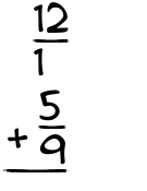 What is 12/1 + 5/9?