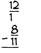 What is 12/1 - 8/11?