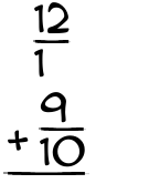 What is 12/1 + 9/10?