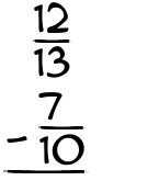 What is 12/13 - 7/10?