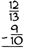 What is 12/13 - 9/10?