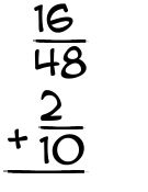 What is 16/48 + 2/10?