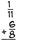 What is 1/11 + 6/8?