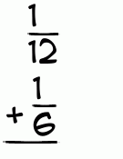 What is 1/12 + 1/6?
